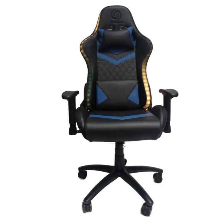 כיסא גיימינג איכותי מעוצב ונוח עם ידיות מתכווננות כולל תאורת Led Rgb נשלטת על ידי שלט צבעים 2 768x768 1.jpg